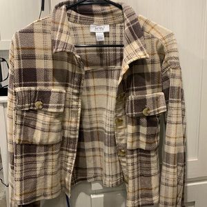 Cropped fleece flannel size S